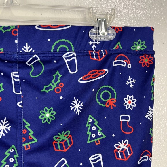 Tipsy Elves Leggings Women Extra Large Neon Holiday Christmas All Over Print - Picture 10 of 11
